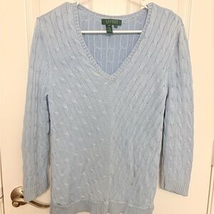 Ralph Lauren Light Blue V-Neck Sweater